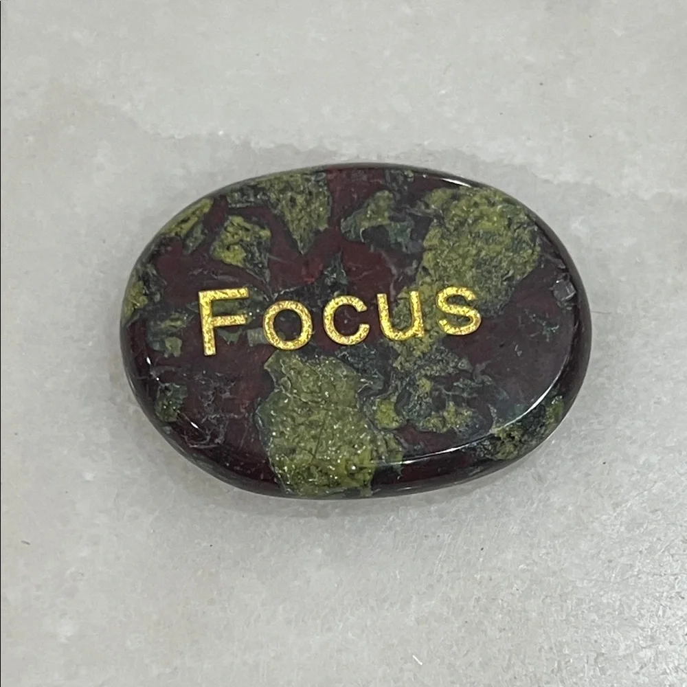 Inspirational Stone Set with Gold Accents
